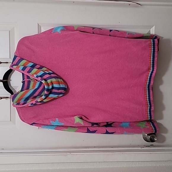 VINTAGE QUACKER FACTORY WOMEN'S FULL ZIPPER KNIT SWEATER PINK WITH STRAP SIZE L - Picture 4 of 8